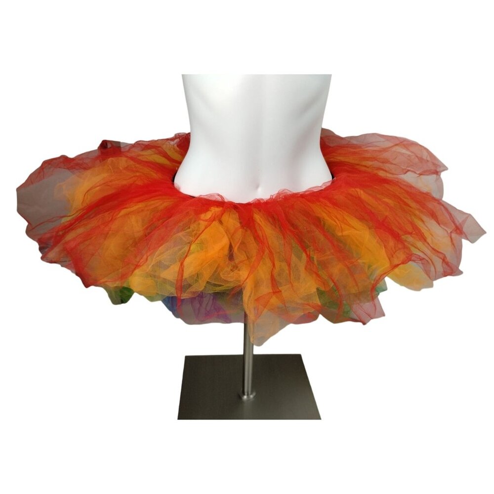 Womens S/M Halloween Rainbow Tutu Multicolor Tulle For Costumes and Parties